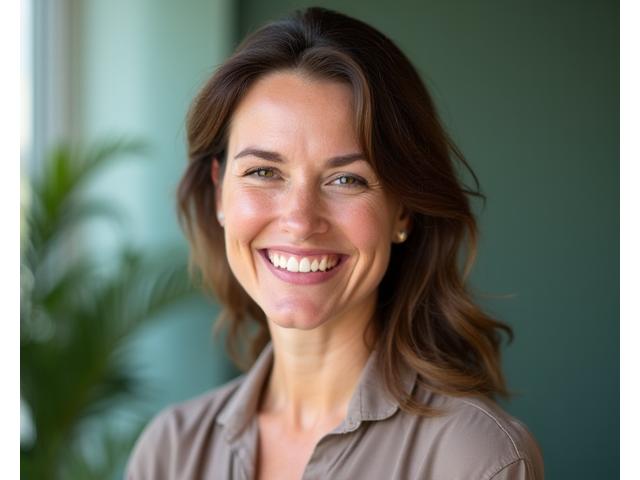 Dr. Amelia Thorn, Lead Wellness Consultant, smiling professionally.