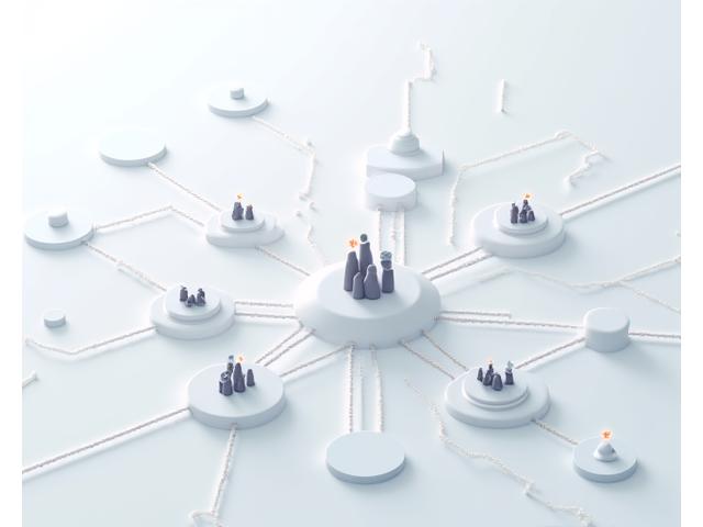 A visual representation of smart routing, with different icons leading to distinct digital pathways, symbolizing efficient inquiry management.