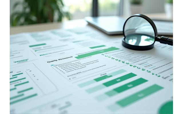 Conceptual image showing a magnifying glass over various review documents and scientific charts, symbolizing thorough evaluation.