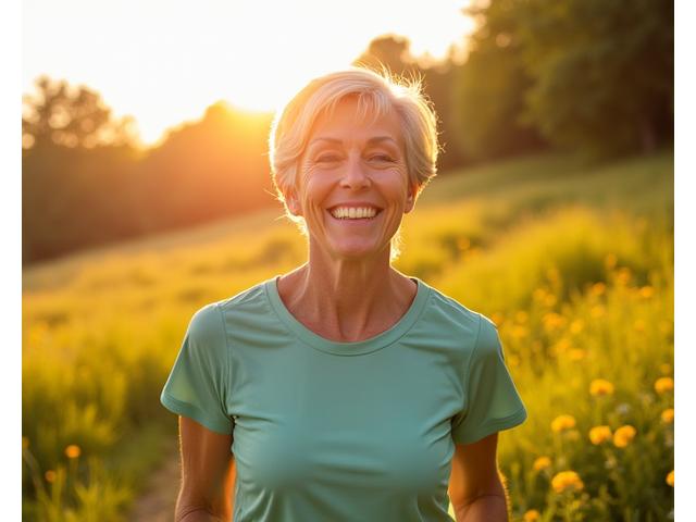 Woman enjoying active, healthy lifestyle at 50+