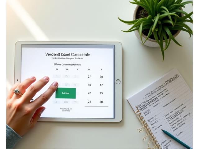 Calendar view showing an open slot for a personalized wellness consultation, representing ease of booking.