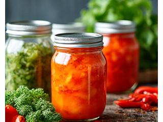 Close-up of vibrant probiotic foods like kimchi and yogurt